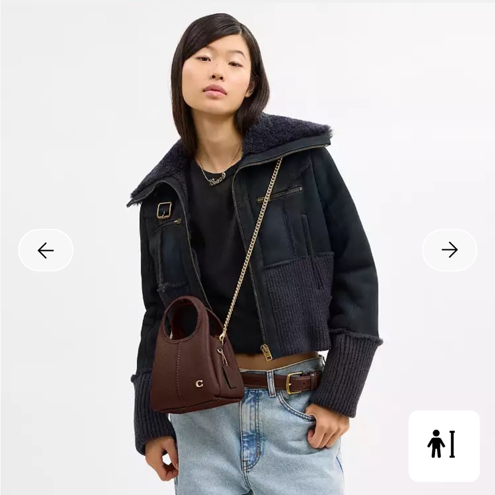 Coach Lana Shoulder Bag 19 Maple/Brass - Picture 2 of 9